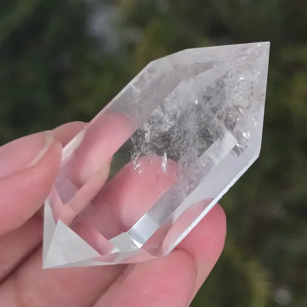 Dublu varf cuart incolor / cristal de stanca din Madagascar model icy4