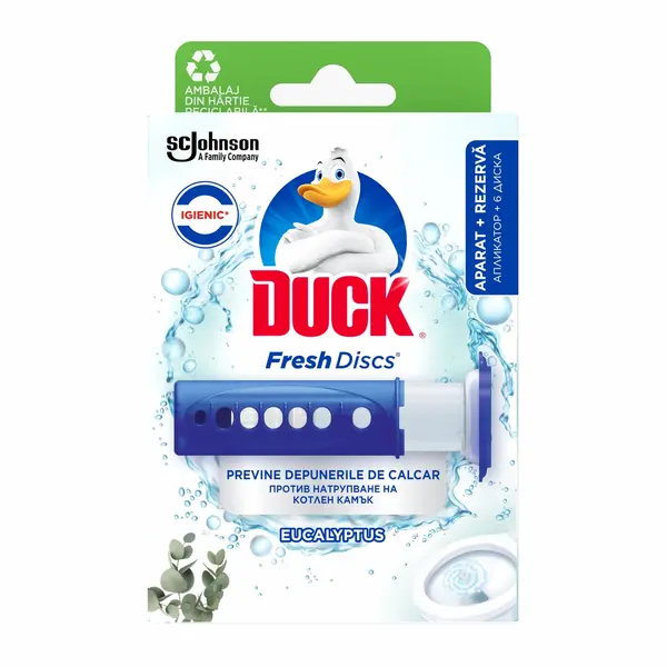 Duck Odorizant WC, 6 discuri, Fresh Discs Eucalypt