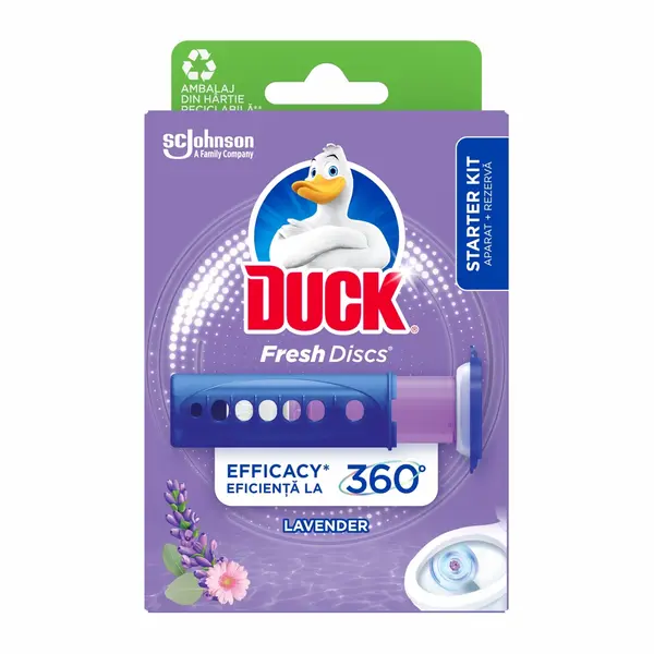 Duck Odorizant WC, 6 discuri, Fresh Discs Lavanda