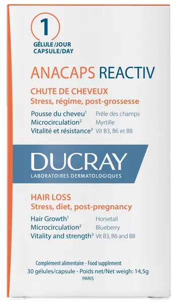 Ducray Anacaps Supliment pentru păr Reactiv, 30 capsule