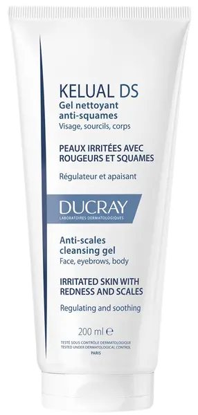 Ducray Kelual DS Gel spumant pentru față și corp, 200 ml