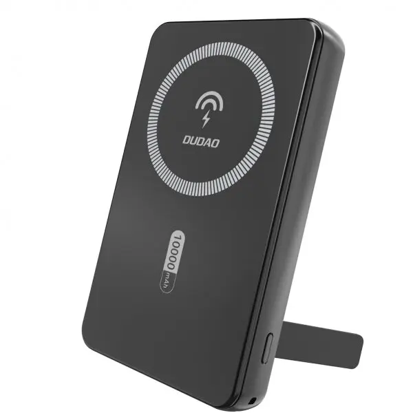 Dudao Baterie Externa Wireless Dudao K14S+, 10000mAh, 22.5W, QC + PD + FQI, 1 x QI - 1 x USB-A - 1 x USB-C, Neagra