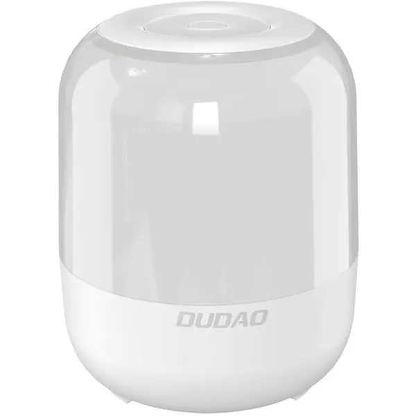 Dudao Boxa wireless, Dudao, Y11S, Alb, Bluetooth 5.0, 5 W, Baterie 1200 mAh, Iluminare RGB, Cititor de carduri TF/SD