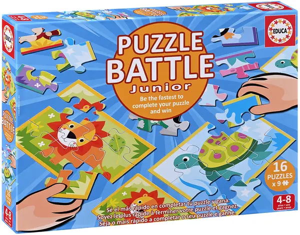 Duel puzzle Educa din 16 x 9 piese - Animale