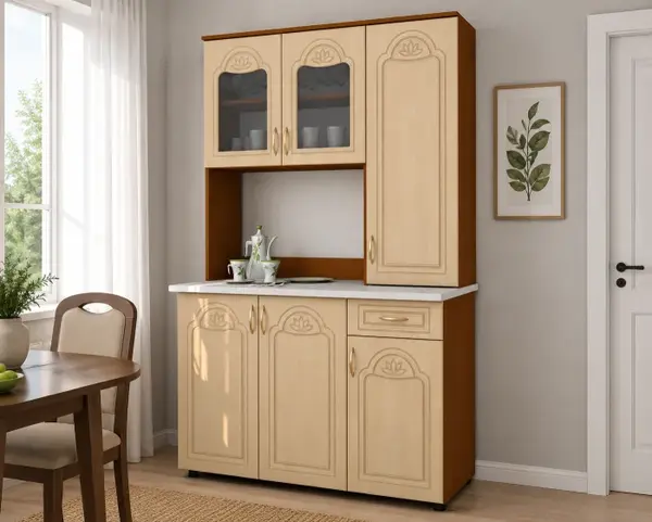Dulap 120 UK MDF, 121x33 60x197 cm, Cires Mesteacan