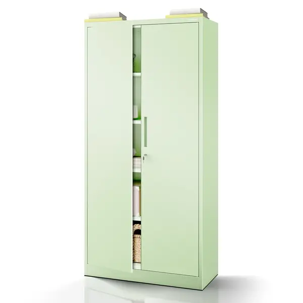 Dulap 2 usi cu rafturi JAN H, 900 x 1950 x 400 mm, Fresh Stil: verde pastel Dulap 2 uși cu rafturi JAN H, 900 x 1950 x 400 mm, Fresh Stil: verde pastel