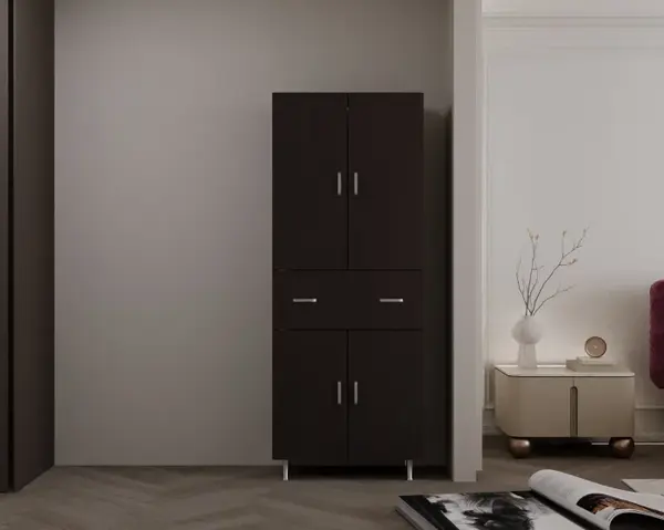 Dulap 4Usi 1Sertar Wenge 70x35x180 cm