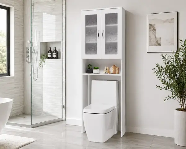 Dulap Baie Alb 60x25x180 cm