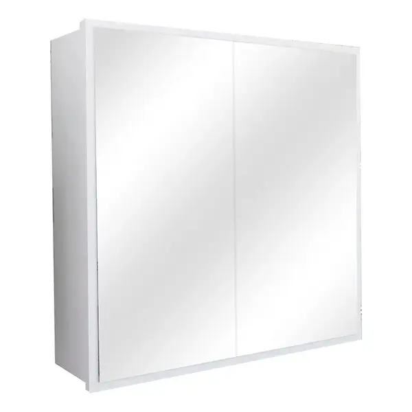 Dulap baie Poliana cu oglinda, alb, 70x17x70 cm
