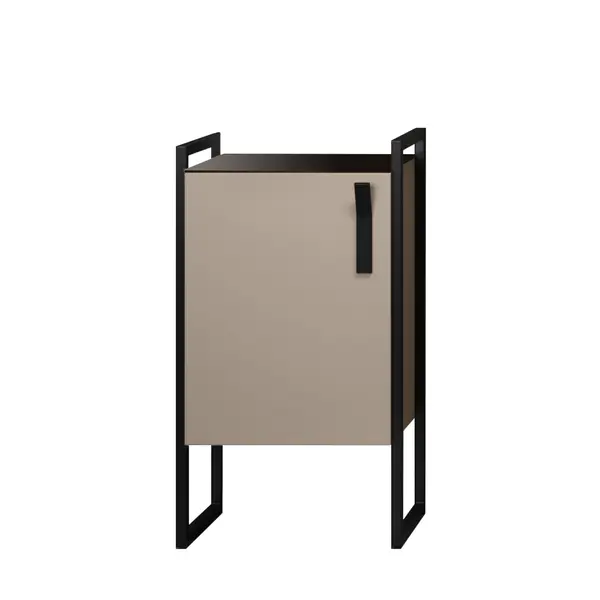 Dulap baie soldat Orka Modena cu picioare metalice cappuccino 44x80 cm
