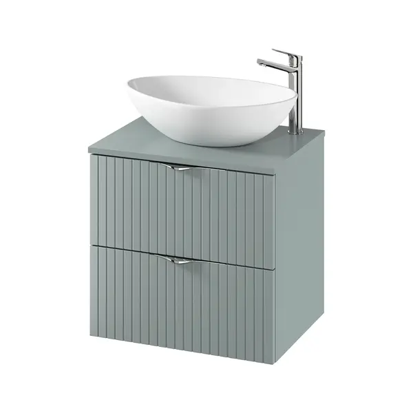 Dulap baie suspendat 60 cm pentru lavoar, fiord mat, MDF, Cersanit Tirso