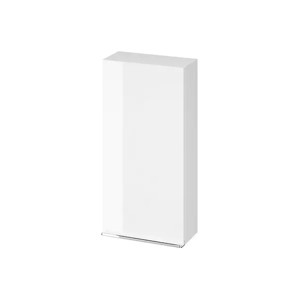Dulap baie suspendat Cersanit Virgo, o usa, 40 cm, alb cu manere cromate