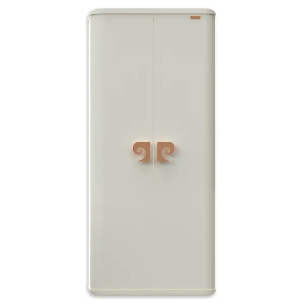 Dulap baie suspendat dublu Pierre Cardin Eva alb-aramiu mat 64x146 cm