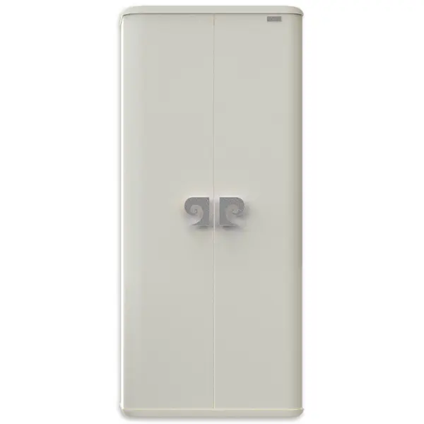 Dulap baie suspendat dublu Pierre Cardin Eva alb-argintiu mat 64x146 cm