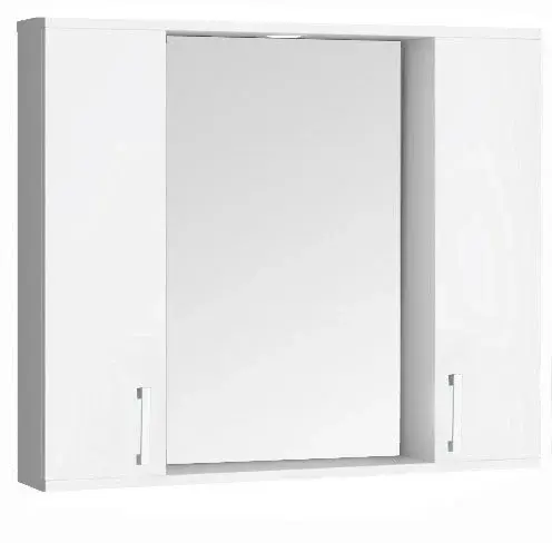 Dulap baie suspendat PROMO cu oglinda, alb, 75x60 cm