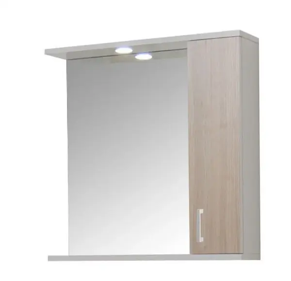 Dulap baie suspendat PROMO cu oglinda, fag, 60x60 cm