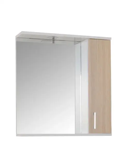 Dulap baie suspendat PROMO cu oglinda, montat, fag, 50x60 cm