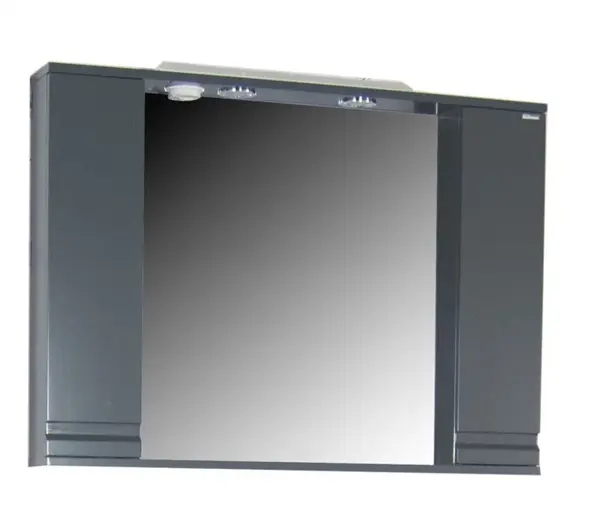 Dulap baie suspendat seria 786 cu oglinda, front MDF, antracit, 90x71 cm