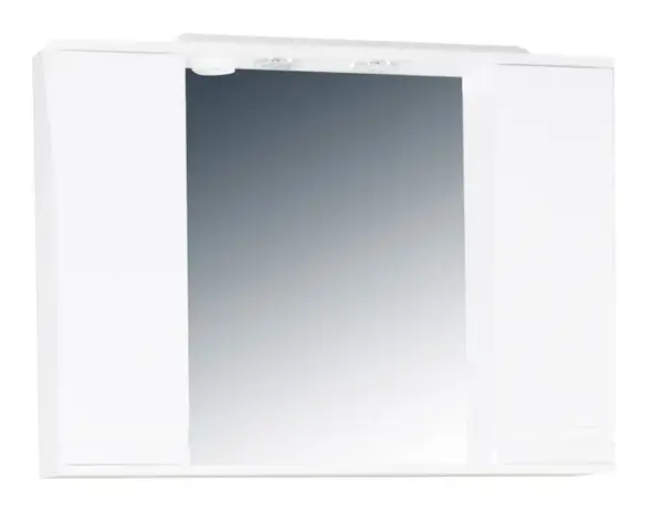 Dulap baie suspendat seria 786 cu oglinda, front MDF, montat, alb, 100x71 cm