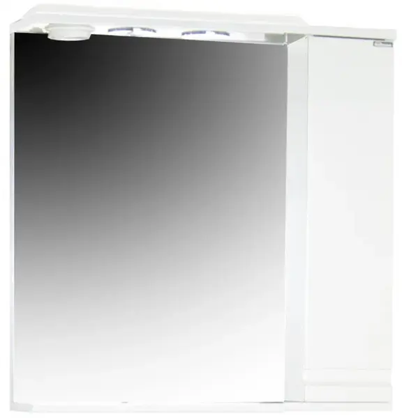 Dulap baie suspendat seria 786 cu oglinda, front MDF, montat, alb, 65x71 cm