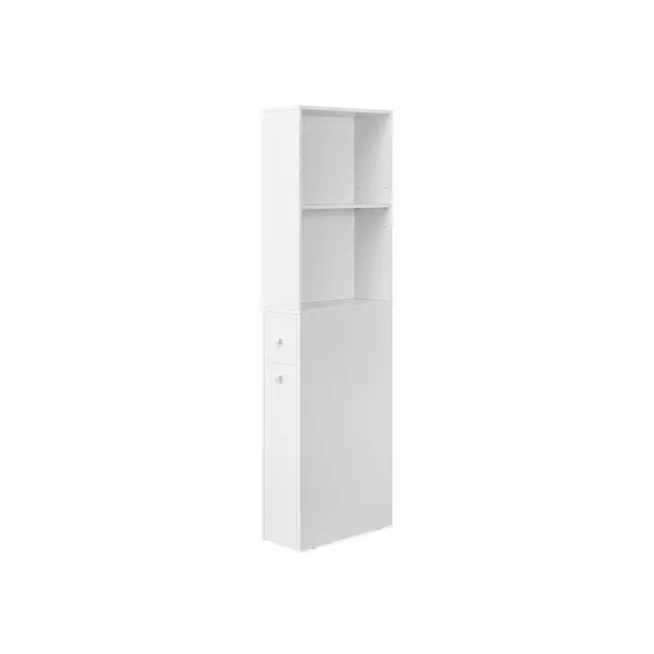 Dulap baie Vasagle Alb 134.4x40x18 cm