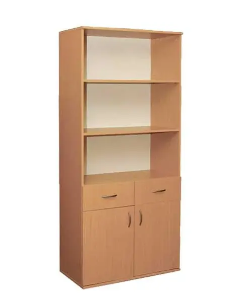 Dulap biblioteca 2 usi 2 sertare rafturi deschise 802 x 403 x 1816 mm Dulap biblioteca 2 usi 2 sertare rafturi deschise 802 x 403 x 1816 mm