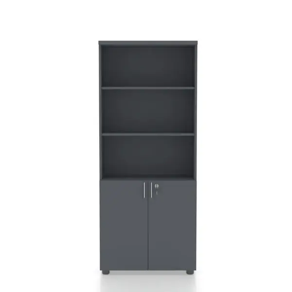 Dulap biblioteca STANDARD 80 x 40 x 192 cm PAL 2 usi antracit Dulap biblioteca STANDARD 80 x 40 x 192 cm PAL 2 usi antracit