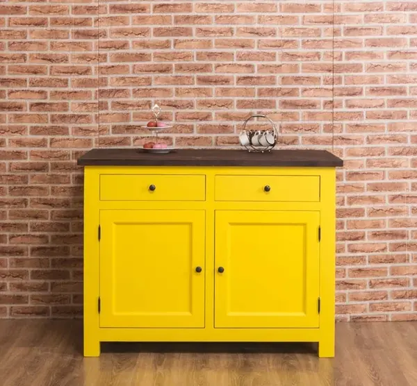 Dulap bucatarie cu 2 usi, 2 sertare cu finisaj Dublu color