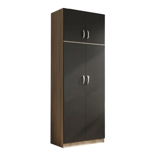 Dulap cu 2 usi, Athos, V5, Antracit-Stejar, 80x42x240 cm