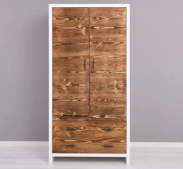 Dulap cu 2 usi si 3 sertare 'Rustic Haven' - Culoare Corp_P053 - Culoare Usi si Sertare_P095 - DUBLU COLOR cu finisaj Vopsit