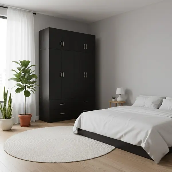 Dulap cu 4 usi, Athos, V8, Wenge, 160x42x240 cm
