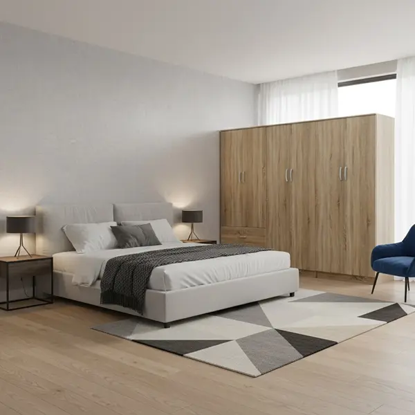 Dulap cu 6 usi, Athos I, V26, Stejar, 240x42x180 cm