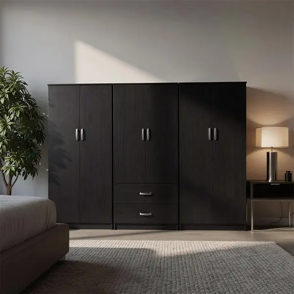 Dulap cu 6 usi, Athos I, V9, Wenge, 240x42x180 cm