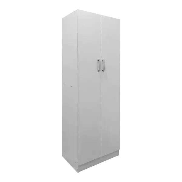 Dulap cu două uși pentru depozitare Lego, Lemn, Alb, 60x42x180 cm