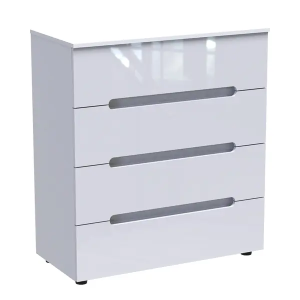 Dulap cu sertare Afina Pako World Alb 90x44x101 cm
