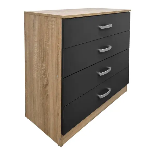 Dulap cu sertare, Athos, Antracit, 80x40x79 cm