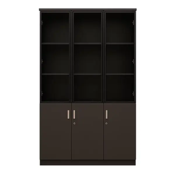 Dulap cu trei uși din aluminiu și sticlă –W1200*D400*H2000