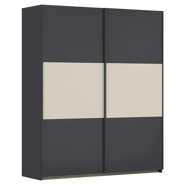 Dulap Cu Uși Culisante, 175/210/59 cm, gri, culoare aluminiu, șampanie