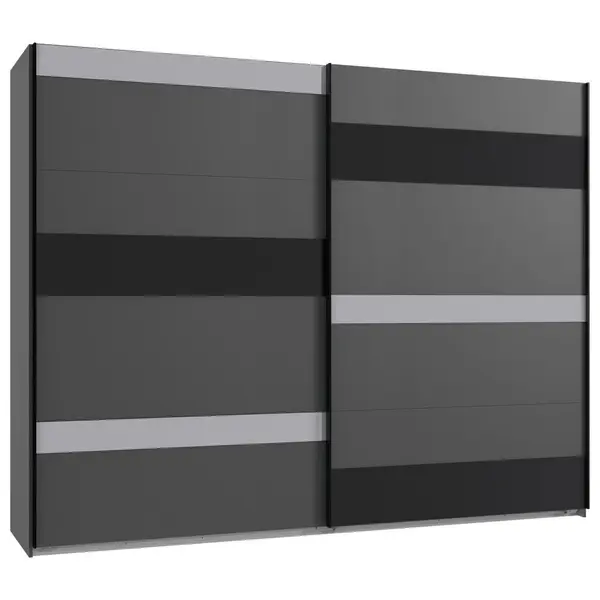 Dulap Cu Uși Culisante, 270/210/65 cm, grafit, gri, negru