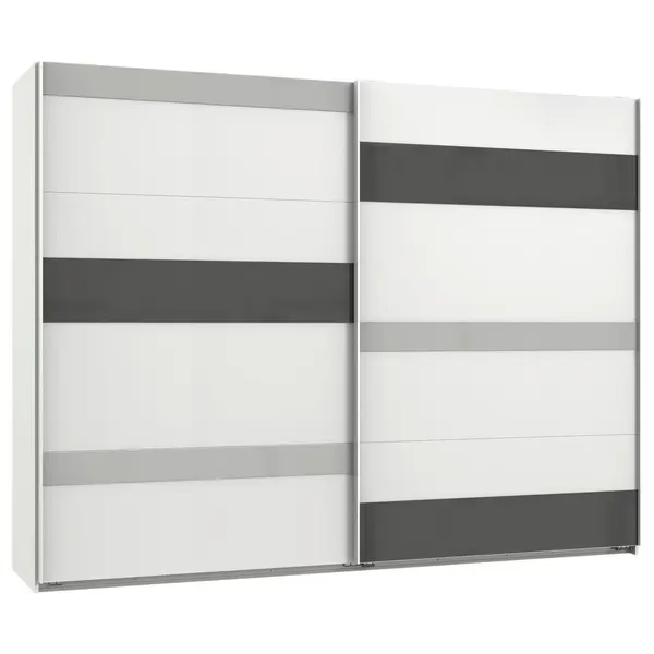 Dulap Cu Uși Culisante, 270/210/65 cm, gri, alb, gri deschis