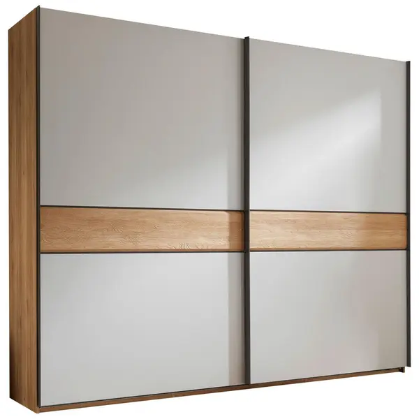 Dulap Cu Uși Culisante, 270/225,5/60 cm, culoare lemn stejar, gri deschis