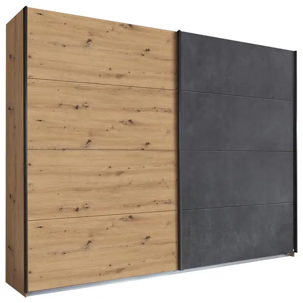 Dulap Cu Uși Culisante, 271/210/62 cm, antracit, stejar Artisan