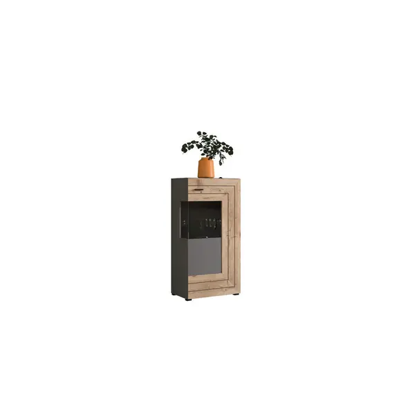 Dulap Cu Uși Rotative, 117/60/37 cm, gri