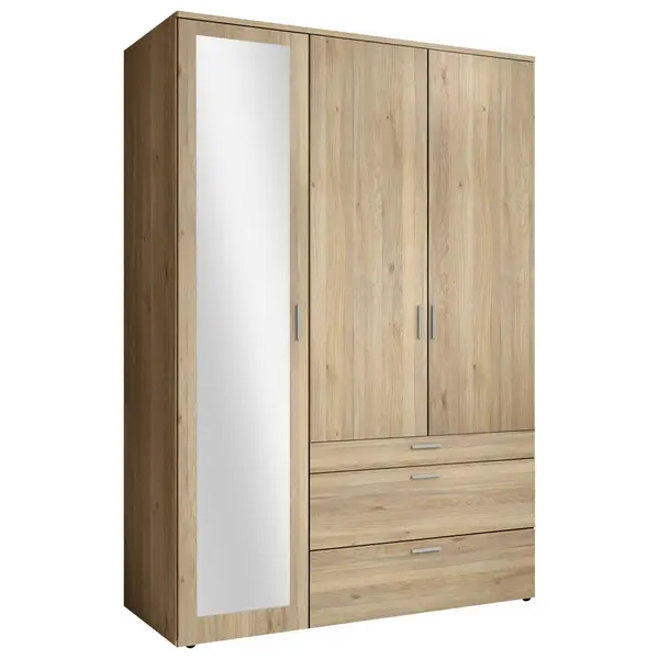 Dulap Cu Uși Rotative, 135/195/56 cm, culoare lemn stejar