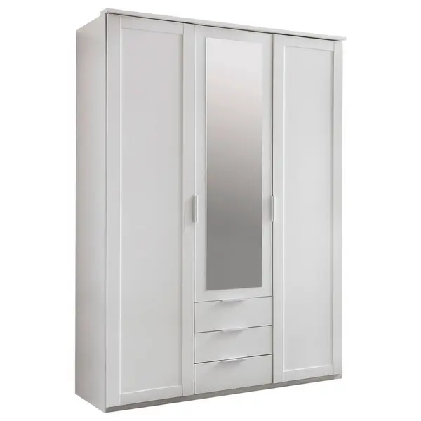 Dulap Cu Uși Rotative, 135/210/58 cm, argintiu, alb