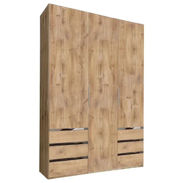 Dulap Cu Uși Rotative, 150/216/58 cm, culoare lemn stejar