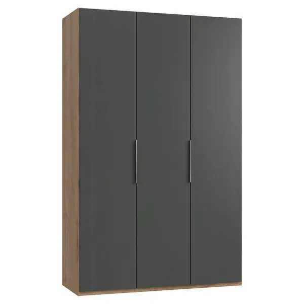 Dulap Cu Uși Rotative, 150/236/58 cm, grafit, culoare lemn stejar