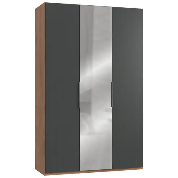 Dulap Cu Uși Rotative, 150/236/58 cm, grafit, culoare lemn stejar