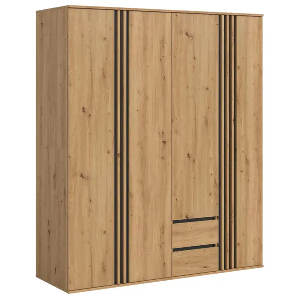 Dulap Cu Uși Rotative, 160/190/56 cm, antracit, stejar Artisan