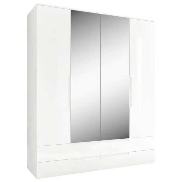 Dulap Cu Uși Rotative, 160/208/57 cm, alb